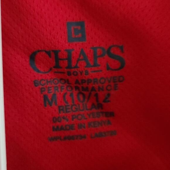 Excellent condition Chaps Boys' Polo Shirt - Size Medium (10/12), Red - Picture 5 of 7